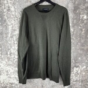 Treasure & Bond Size XL Cotton Cashmere Pullover Sweater Green Long Sleeve Men
